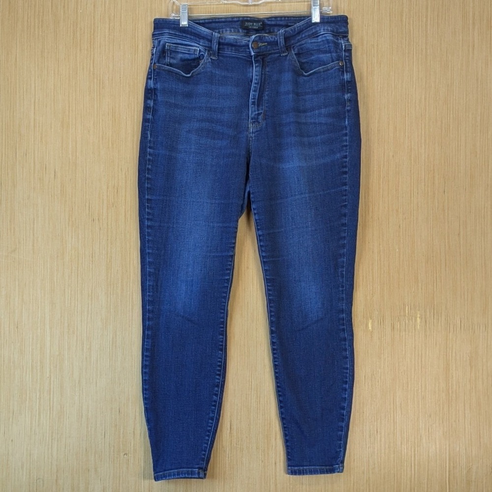 Judy Blue Skinny Fit Jeans Womens Size 16W Dark Wash High Rise Stretch